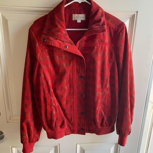 Erin London Red Plaid Jacket